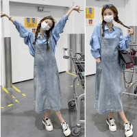 New Overall Dress Denim Jeans/overall korea dress jeans hamil/overall dress jeans jumbo 7/8 jamsuit 