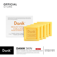 & ( สบู่ผิวกาย 1 กล่องมี 5 ก้อน  ) DANIK MULTI VITAMIN COLLAGEN WHITENING SOAP / ดานิค  มัลติ วิตามิ