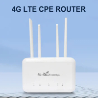 4G LTE WiFi Router Modem Router with SIM Card Slot 300Mbps Wireless Internet Smart Router High Gain Antennas