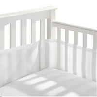 2Pcs/Set Baby Mesh Crib Bumper Liner Breathable Summer Infant Bedding Bumpers Newborn Cot Bed Around Protector