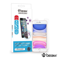 【BEAM】 iPhone 8/7/6/6s 抗病菌耐衝擊鋼化玻璃保護貼