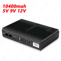 10400mAh Mini Portable UPS Battery Backup 5V 9V12V Power Supply For WiFi Router Large Capacity Backup Power Adapters UPS EU/US