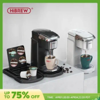 HiBREW Filter Coffee Machine Brewer for K-Cup Capsule&amp; Ground Coffee, Tea Maker Hot Water Dispenser Single Serve Coffee Maker