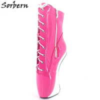 Sorber Women Boots Super High Heels 2018 Fashion Ballet Red Shoes Woman Party Cross-tied Ankle Boots Woman Shoes