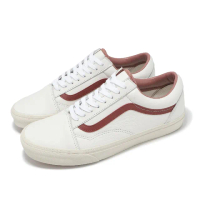 【VANS】休閒鞋 Old Skool 男鞋 女鞋 白 暗紅 小白鞋 皮革(VN0007NT7BF)