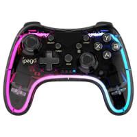 IPEGA PG-9228 Bluetooth Game Controller RGB Colorful Transparency Gamepad for IOS/Android/PC/NS Host/P4/P3 Host Game Accessories