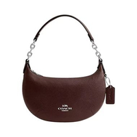 Coach Mini Payton Bag Pebbled Leather Silver/Maple Red