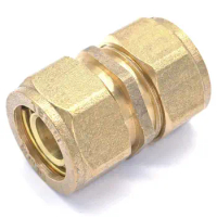 12x16mm 14x18mm 16x20mm 20x25mm 26x32mm IDxOD PEX-AL-PEX Tube Straight Brass Compression Pipe Fitting For Floor Heating