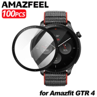 100pcs Film For Amazfit GTR 4 Screen Protector 3D Full Cover Protective Films for Amazfit GTR 4 Watch Protectors Accessories