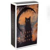 Haunted Cat Tarot Deck Black Cat Fearless Family Oracle Card Board Games Playing Card Family Party Entertainment Game Cards