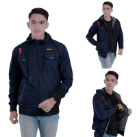 Jaket pria IKC 002 distro cbr six Bandung hoodie dua sisi bolak balik keren grosir pakaian pria H0D7