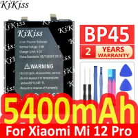 5400mAh KiKiss Powerful Battery BP45 BP 45 For Xiaomi Mi 12 Pro Mi12 Pro 12Pro Mobile Phone Batteries