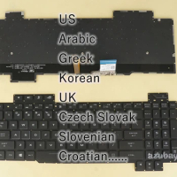 US Arabic Greek Korean UK Czech Slovak Slovenian Croatian Keyboard For Asus ROG Strix SCAR Edition GL703GS GL703GM RGB Backlight