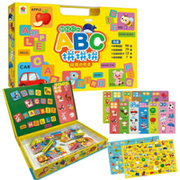 双美 超好玩的ABC拼拼拼 磁鐵遊戲盒(內含字母磁鐵90個+詞彚磁鐵79個+主題學習卡12張+認知圖鑑)   / 磁鐵書 / 遊戲書