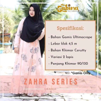 Zahra Dress by Sabina | Gamis motif set khimar | Gamis syari