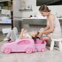 Children's Shampoo Chair Recliner Car Shape Stable Non-slip Can Be Storage Box Safe Multiple Usage Children's Shampoo Chair