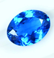 3.95 Ct Natural Arkansas Blue Benitoite Certified Oval Loose Gemstone