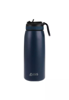 Oasis Oasis Stainless Steel Insulated Sports Water Bottle with Straw 780ML - Navy