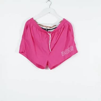 Celana HUGO BOSS MOONEYE OUTLINE TEXT SIDE WHITE PINK FUCHSIA SHORT PANTS 100% ORIGINAL 2XL
