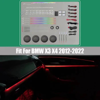 Atmosphere Light Suitable for BMW X3 X4 2012 - 2022 LED Version Mold Version Atmosphere Light Screen Control/CD Button Control