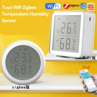 Tuya Wifi Zigbee Temperature and Humidity Sensor Smart Wireless Thermometer Hygrometer Monitor Work with Alexa Google Home