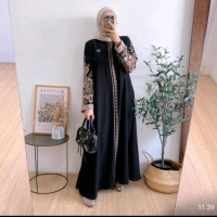 abaya hitam amore by rubi Dress