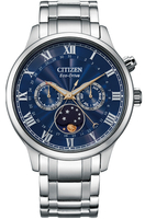 CITIZEN 星辰錶 Eco-Drive 極光月相時尚大錶面腕錶(AP1050-81L)-42mm-藍面鋼帶【刷卡回饋 分期0利率】【APP下單22%點數回饋】