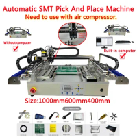 LY Q2S High Speed 54 Bits with Full Vision Desktop Automatic SMT Pick and Place Machine Chip Mounter LED SMD Dual 6 Heads PCB