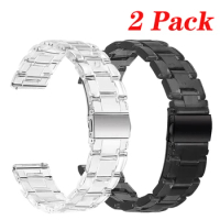 20mm 22mm Resin Clear Strap For Ticwatch Pro 3 Ultra GPS LTE Smart Watch Band for Ticwatch Pro 2020 2021 E2 S2 GTX Band Bracelet