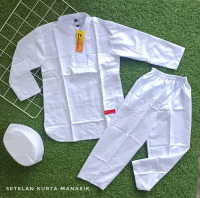 koko putih anak, koko putih manasik, koko putih, setelan koko manasik, setelan koko putih,  setelan 