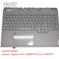 Gray Original New For Lenovo Legion 5 Pro 16ARH7H 5 Pro 16IAH7H Palmrest US Keyboard Touchpad RGB