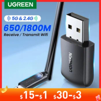UGREEN Wifi Adapter AC650/AC1300 5G&amp;2.4G WiFi USB Ethernet for PC Laptop Desktop Windows Linux WiFi Antenna Dongle Network Card