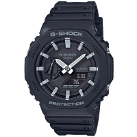 【CASIO 卡西歐】G-SHOCK 八角農家橡樹雙顯手錶(GA-2100-1A)