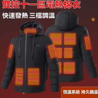 智能電熱衣 節能棉服 連帽發熱衣 保暖防風外套 長輩必備 發熱保暖衣 電熱保暖衣 加絨電熱衣