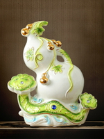 新中式擺件陶瓷客廳酒柜裝飾品葫蘆工藝品家居電視柜玄關創意禮品