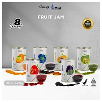 OMUGI Fruit Jam NEW LECI 1,2kg Selai Buah Asli Import 40% Daging Buah Asli 1.2kg Rasa lychee leci