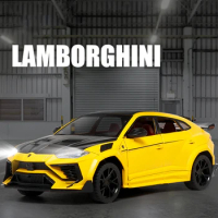1:24 Lamborghini URUS Bison Mansory SUV Alloy Model Car Toy Diecasts Metal Casting Sound and Light Car Toys For Children Vehicle