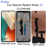 6.67'' Super AMOLED LCD For Xiaomi Redmi Note 13 LCD 2312DRAABC LCD Touch Screen Digitizer Assembly For Redmi Note13 LCD Screen