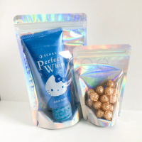 standing pouch plastik ziplock hologram rainbow aluminium