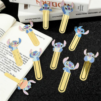 Cute Stitch Metal Bookmarks Books Page Clips for Book Lover Gifts Disney Cartoon Fans Birthday Children's Day Party Favors Gifts