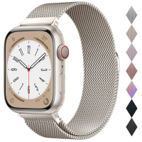 Milanese Loop for apple watch Bands Ultra-2 49mm 45mm 44mm 41mm 40mm Metal bracelet for apple watch Strap series 9 8 7 6 5 4 SE