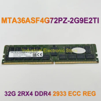 1Pcs For MT RAM 32GB 32G 2RX4 DDR4 2933 ECC REG Memory MTA36ASF4G72PZ-2G9E2TI