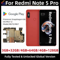 Mainboard for Xiaomi Redmi Note 5 Pro, 128GB, Original Motherboard, PCB Module, with Global MIUI 12 System