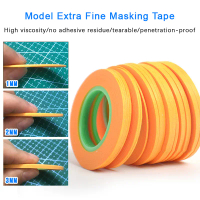Model penyemburan salutan warna Ultra pita halus DIY pelekat khas lebar 1mm/2mm/3mm 18m Model melipu