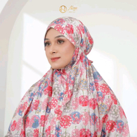 Mukena Premium Travel Mini Amalurra series Motif Alisya By Olive [Tanpa Box] Mukena Dewasa 2 in 1