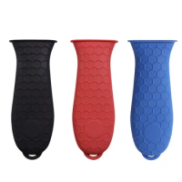 Silicone Handle Cover Honeycomb Hot Handle Holder Potholder For Cast Iron Skillets Pans Grip Sleeve Cover Pots Pans Handle Part