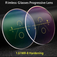 Rimless Glasses Progressive Multifocal Lens 1.61MR-8 1.67MR-7 Hardened HD Anti Blue light Photochromic Lenses Man Woman1 Piece