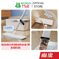 Cây lau nhà tự vắt thông minh ECOCO kháng khuẩn xoay 360 độ, lau sạch khô nhanh, Chổi lau nhà gấp gọ