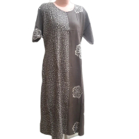 RISNA Daster Pendek Batik Pekalongan Risna M Lingkar dada 100 resleting depan rayon super Nyaman Bus