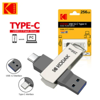 Kodak K273 OTG USB 3.0 Flash Drives USB-C Pen drive 64GB 128GB 256GB USB3.1 Type C High Speed 2 in 1 Memory Stick Pen Drive Key